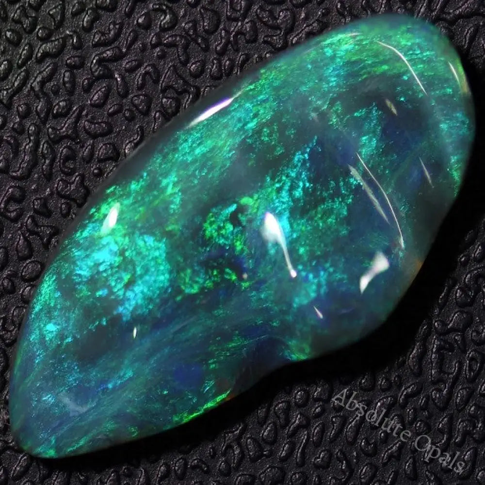 6.46 Cts Australian Black Solid Opal Carving Lightning Ridge Cmr