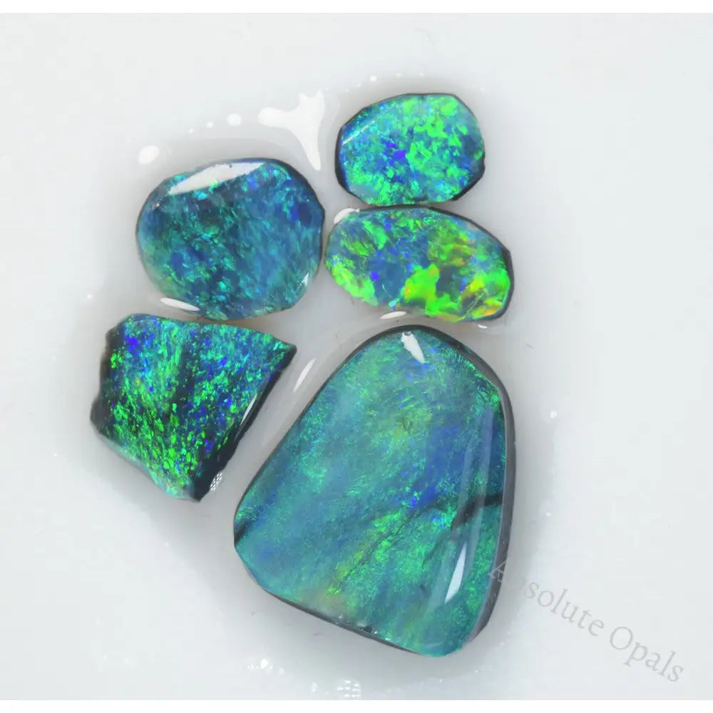 6.55 cts Rough Black Opal Rubs Parcel Lightning Ridge CMR