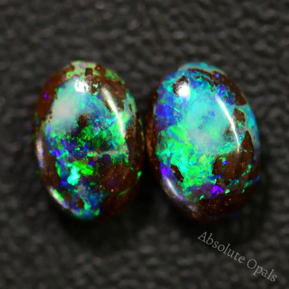 6.73 Cts Australian Boulder Opal Stones - Pair