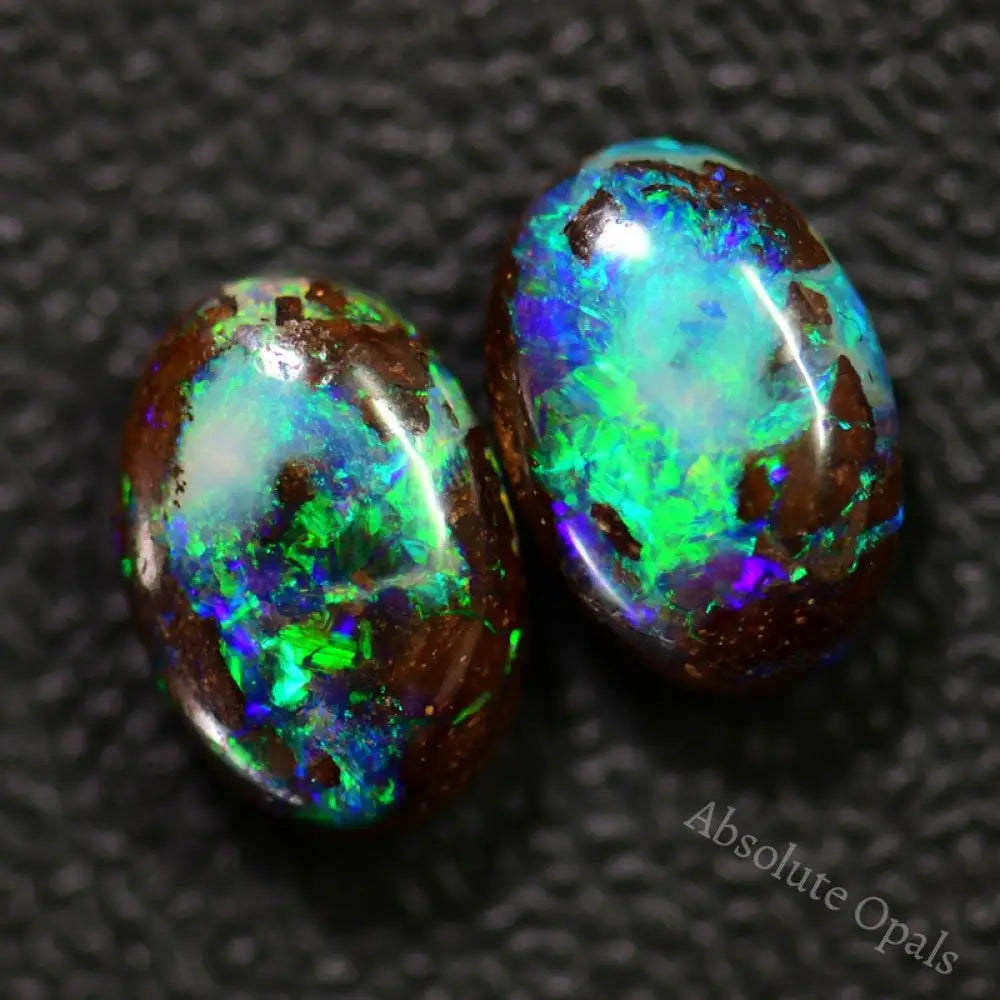 6.73 Cts Australian Boulder Opal Stones - Pair