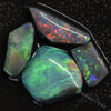 6.85 Cts Black Opal Rough Parcel Rubs 8.9-14.9X5.3-12.1X2.3-3.8Mm