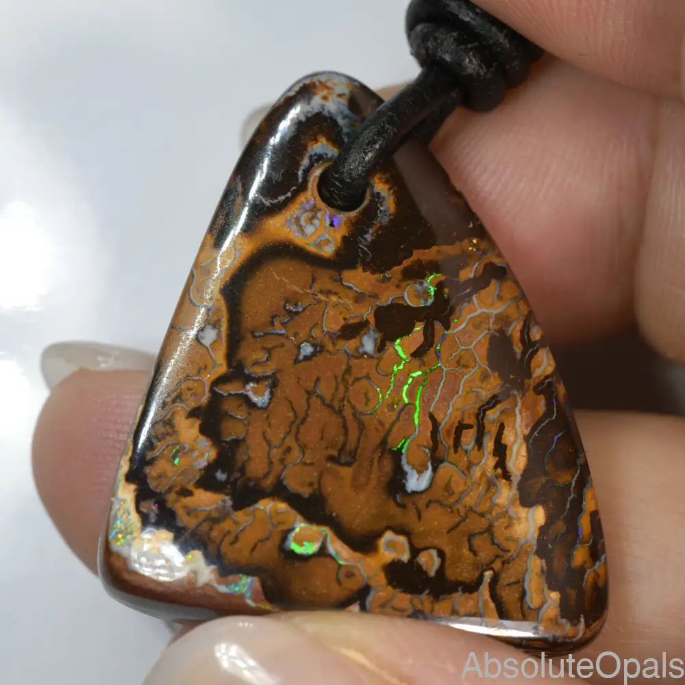 boulder opal pendant