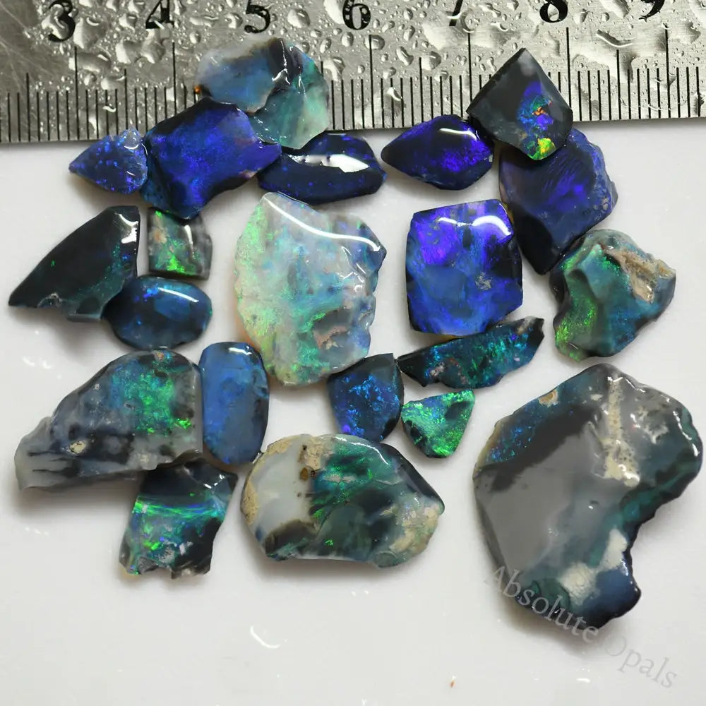 65 Cts Australian Black Rough Opal Parcel Lightning Ridge Mining Offcuts Cmr