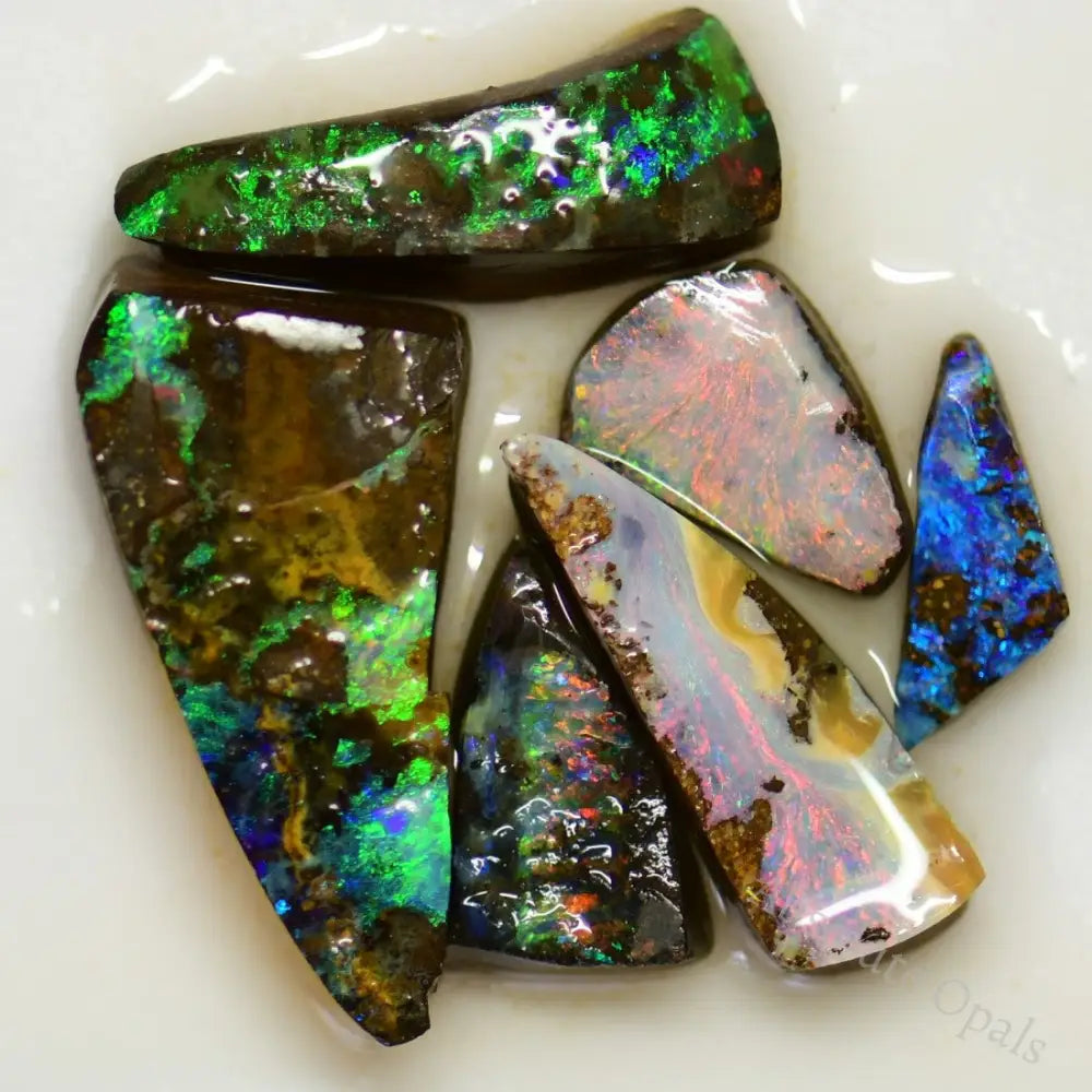 67.55 Cts Australian Boulder Opal Rough Parcel - Rubs