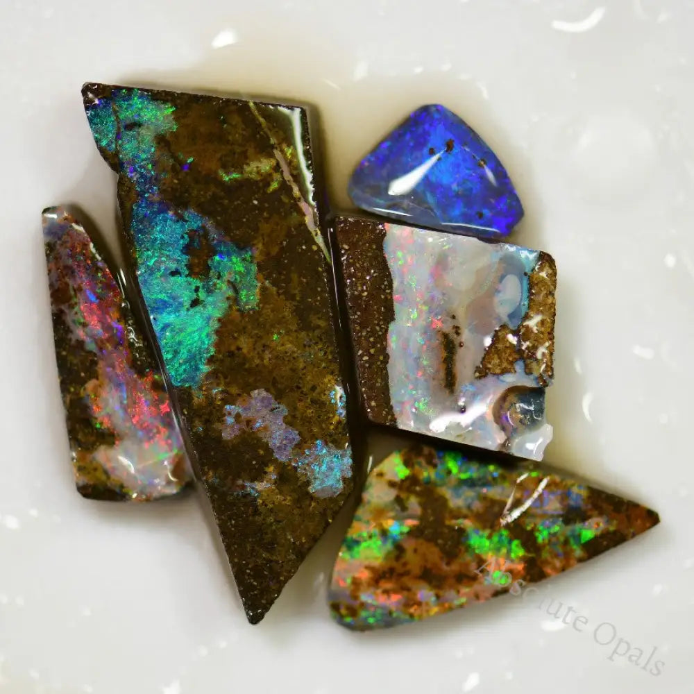 67.80 Cts Australian Boulder Opal Rough Parcel - Rubs