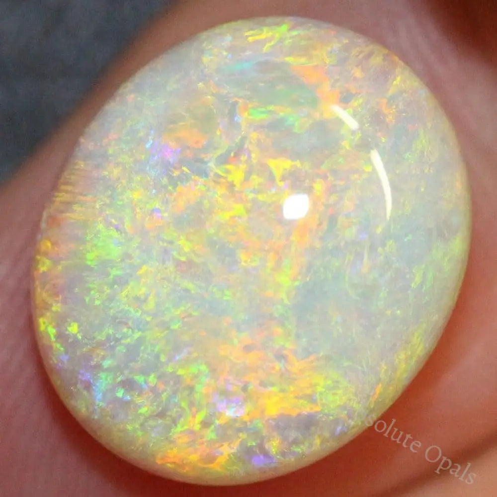 7.20 Cts Semi Black Crystal Opal Solid Lightning Ridge Cabochon Loose Stone