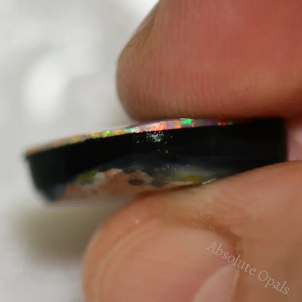 7.3 Cts Australian Opal Doublet Stone Rub Rough Lightning Ridge