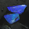 7.95 cts Australian Rough Opal Lightning Ridge Thin For Doublet or Inlay x 2