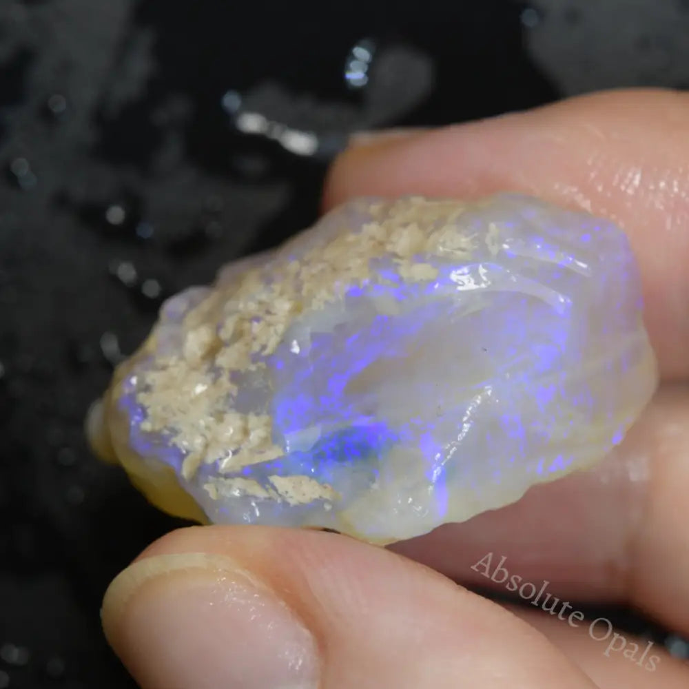 72 cts Australian Rough Opal Lightning Ridge -Purple