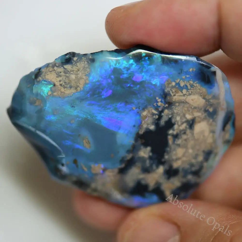 74.0 Cts Australian Rough Black Opal Lightning Ridge Cmr