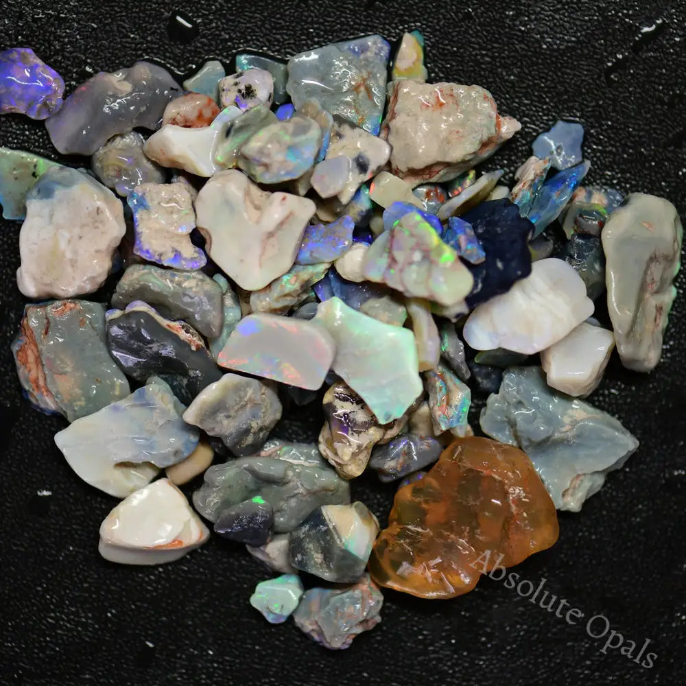 750 Cts Australian Rough Opal Parcel Lightning Ridge - Beginner