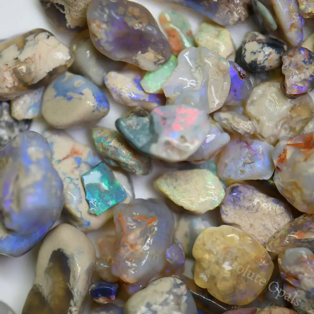 750 Cts D * Australian Rough Opal Parcel Lightning Ridge - Beginners