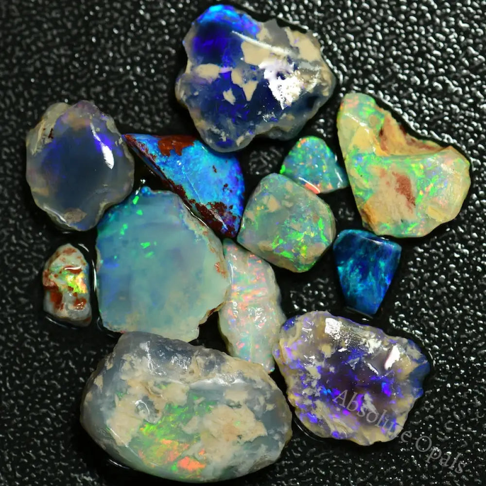 76.0 Cts Australian Rough Opal Parcel Rubs Off-Cuts Lightning Ridge