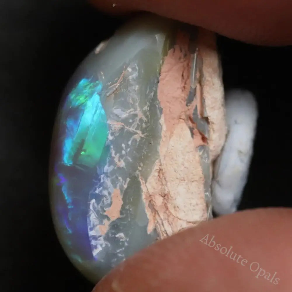 8.0 Cts Australian Semi Black Opal Rough Lightning Ridge Polished Specimen