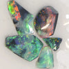 8.05 Cts Australian Solid Black Opal Rough Rubs Lightning Ridge Parcel