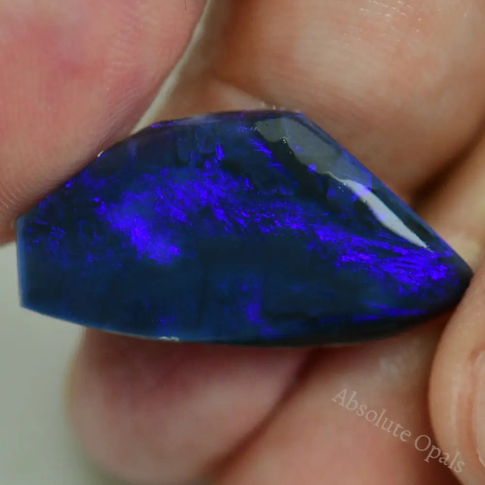 8.15 Cts Australian Rough Black Opal Lightning Ridge Cmr Single