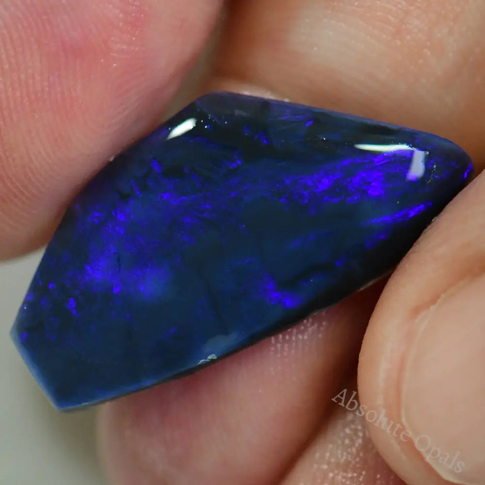 8.15 Cts Australian Rough Black Opal Lightning Ridge Cmr Single