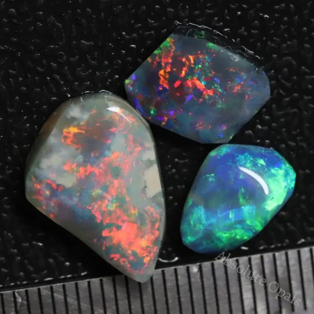 8.45 Cts Australian Lightning Ridge Rough Black Opal Parcel Solid Gem Stones