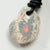 Australian Opal Drilled Greek Leather Mounted Pendant Necklace