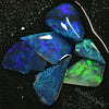 8.80 Cts Australian Rough Black Opal Parcel Rubs Lightning Ridge Cmr