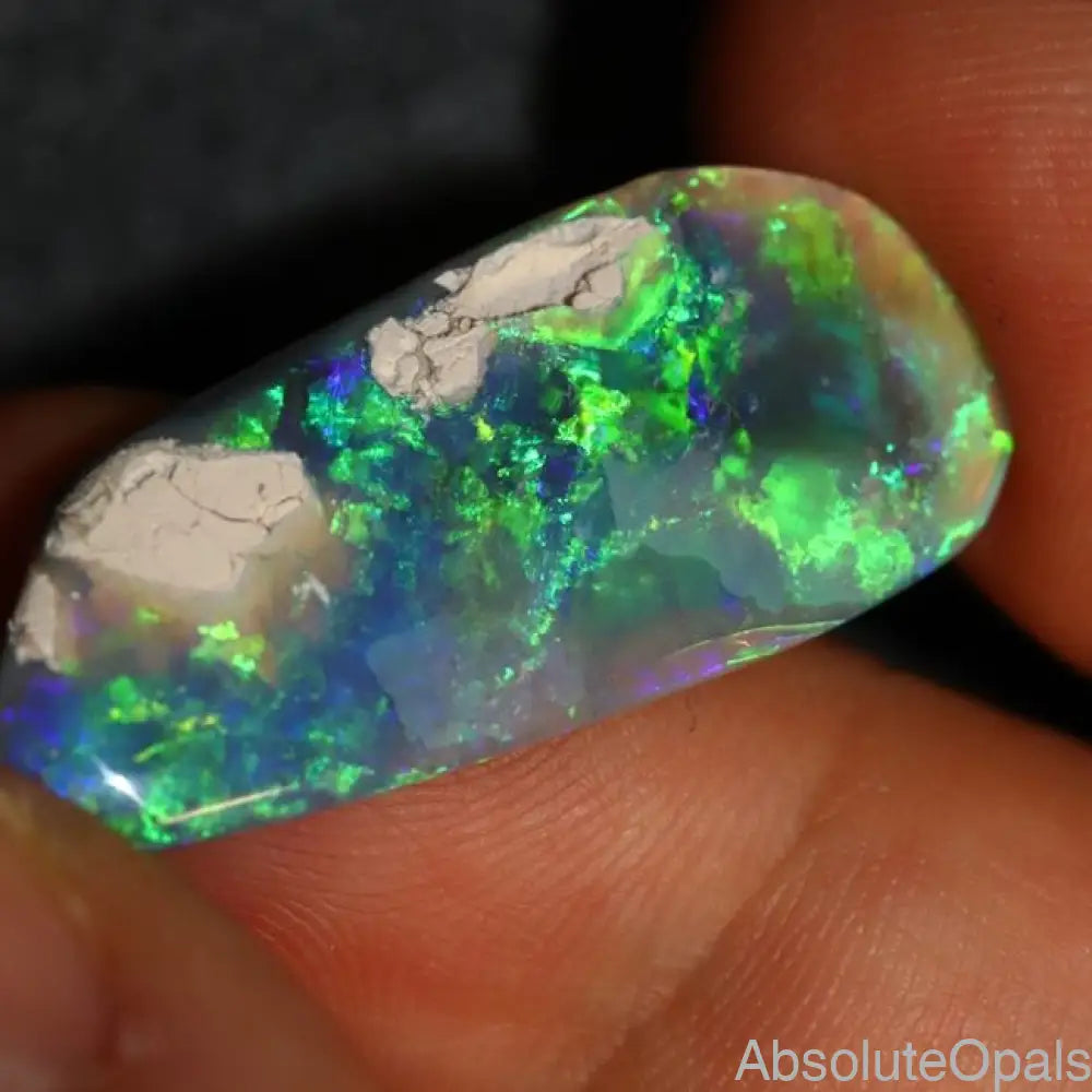 8.8 Cts Australian Black Opal Rough Lightning Ridge Polished Specimen