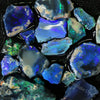 Australian Rough Black Opal Parcel, Lightning Ridge Offcuts