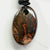 Australian Opal Boulder Drilled Greek Leather Mounted Pendant Necklace