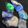 83 Cts Australian Black Opal Rough Lightning Ridge Parcel Rubs Cmr