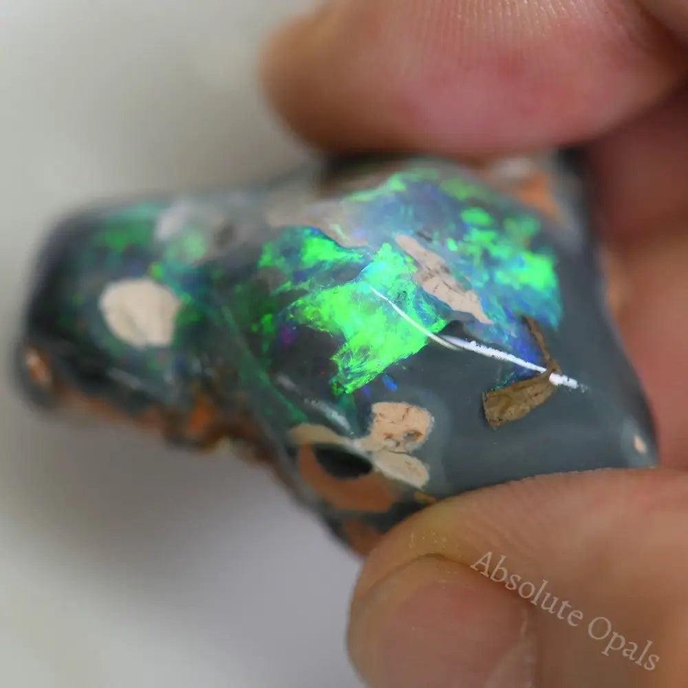 88.25 Cts Australian Rough Opal Lightning Ridge Single