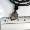 Australian Opal Boulder Drilled Leather Pendant Necklace