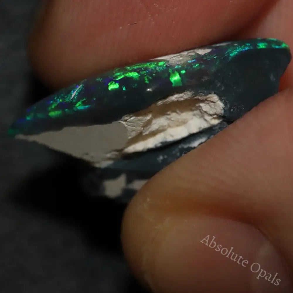 9.05 Cts Australian Black Opal Rough Lightning Ridge Polished Specimen