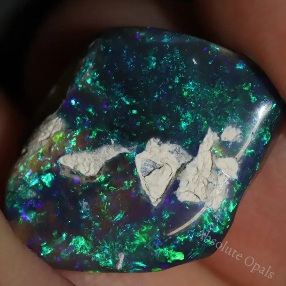 9.05 Cts Australian Black Opal Rough Lightning Ridge Polished Specimen