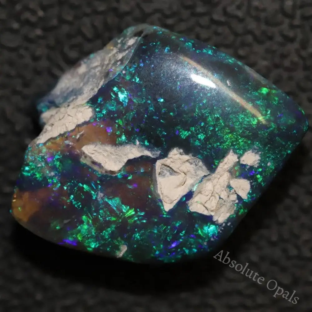 9.05 Cts Australian Black Opal Rough Lightning Ridge Polished Specimen