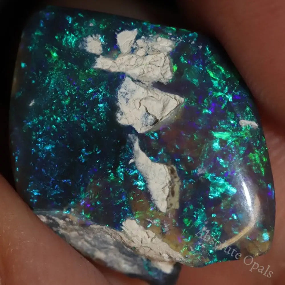 9.05 Cts Australian Black Opal Rough Lightning Ridge Polished Specimen