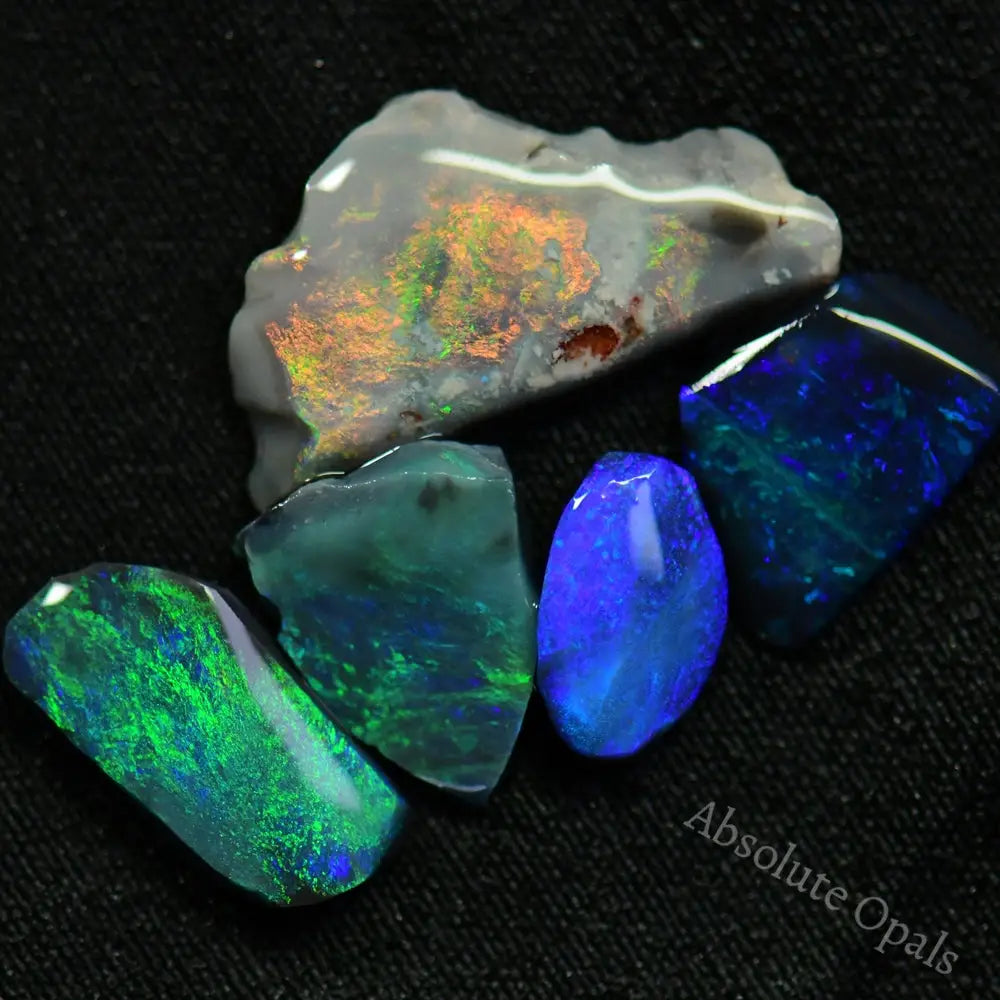 Australian Black Rough Opal Parcel Lightning Ridge