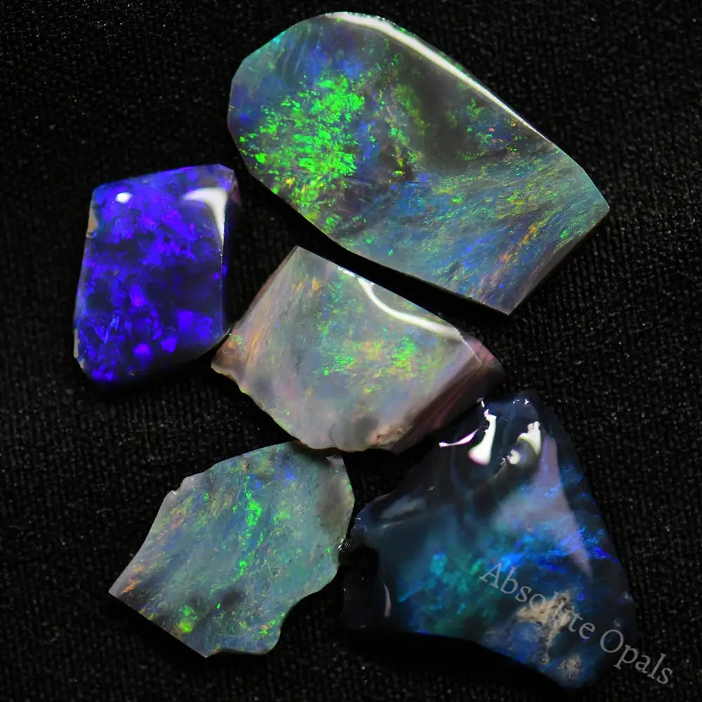 Australian Rough Black Opal Parcel, Rubs, Lightning Ridge CMR