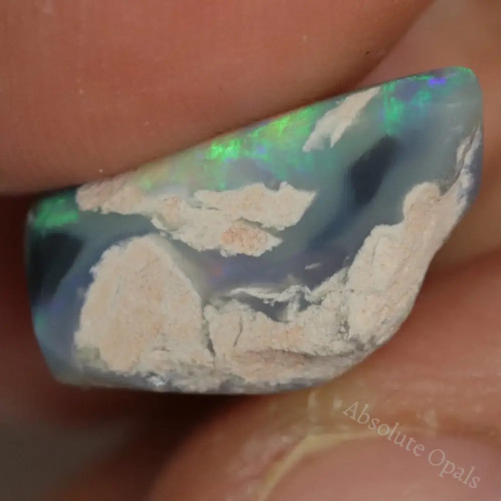 9.55 Cts Australian Semi Black Opal Rough Lightning Ridge Polished Specimen