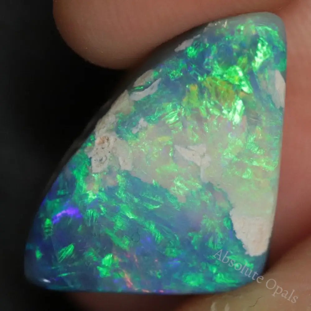 9.55 Cts Australian Semi Black Opal Rough Lightning Ridge Polished Specimen