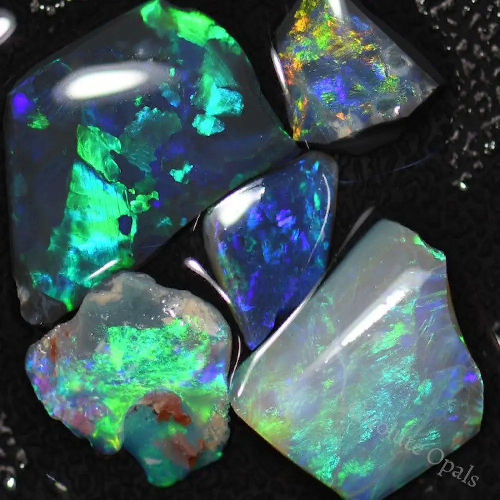 9.6 Cts Australian Rough Opal Parcel Rubs Lightning Ridge Cmr