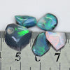 9.7 Cts Australian Black Opal Rough Parcel Rubs Lightning Ridge