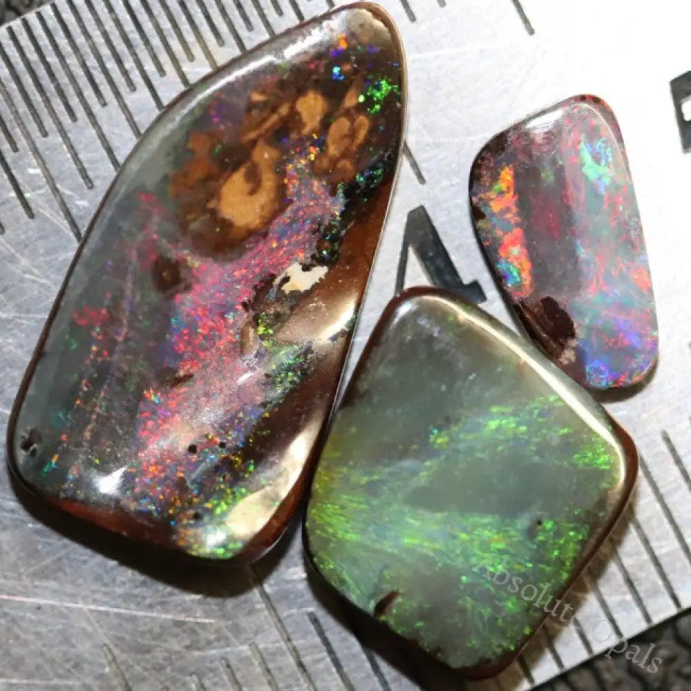 9.76 Cts Australian Boulder Opal Cut Loose Stone Parcel