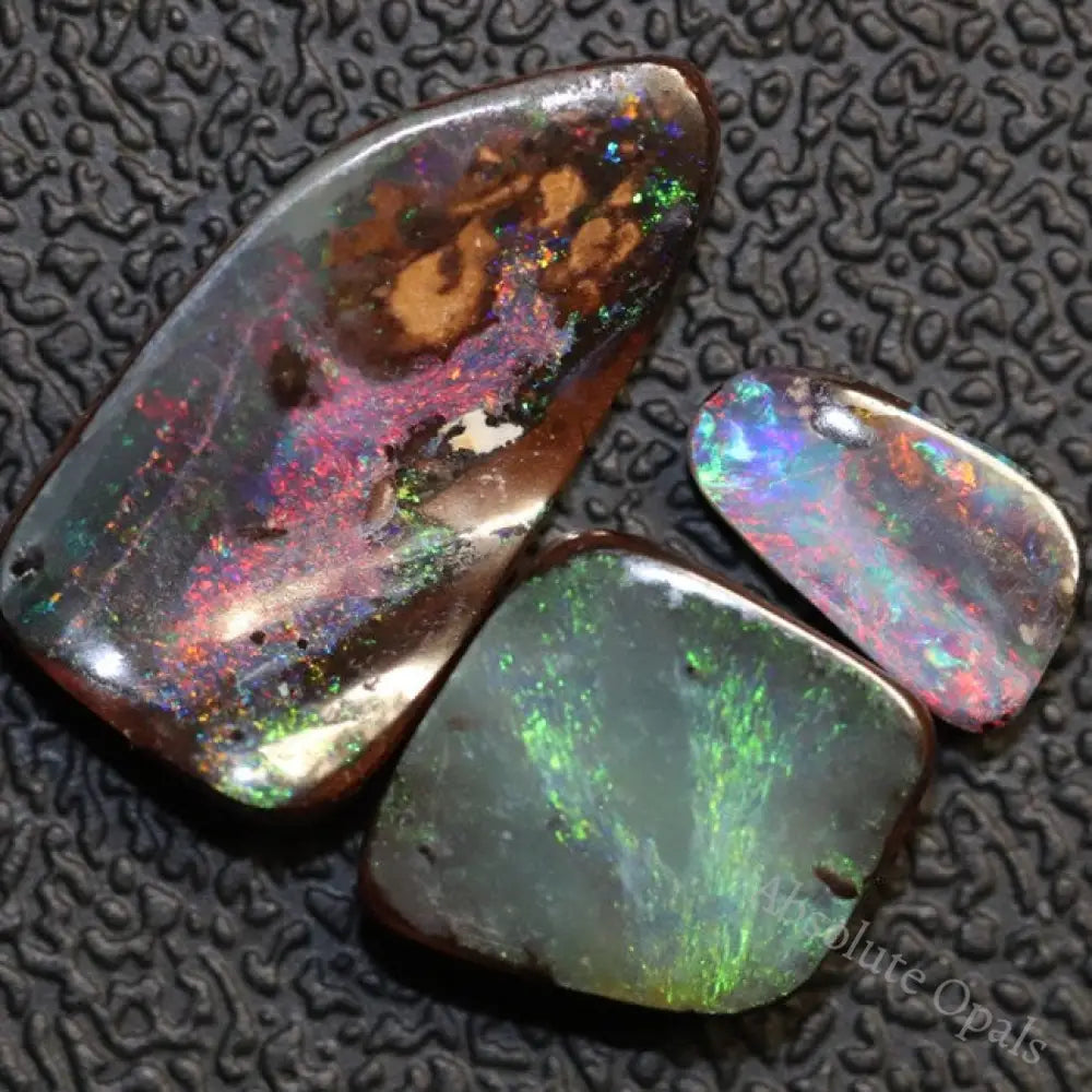 9.76 Cts Australian Boulder Opal Cut Loose Stone Parcel