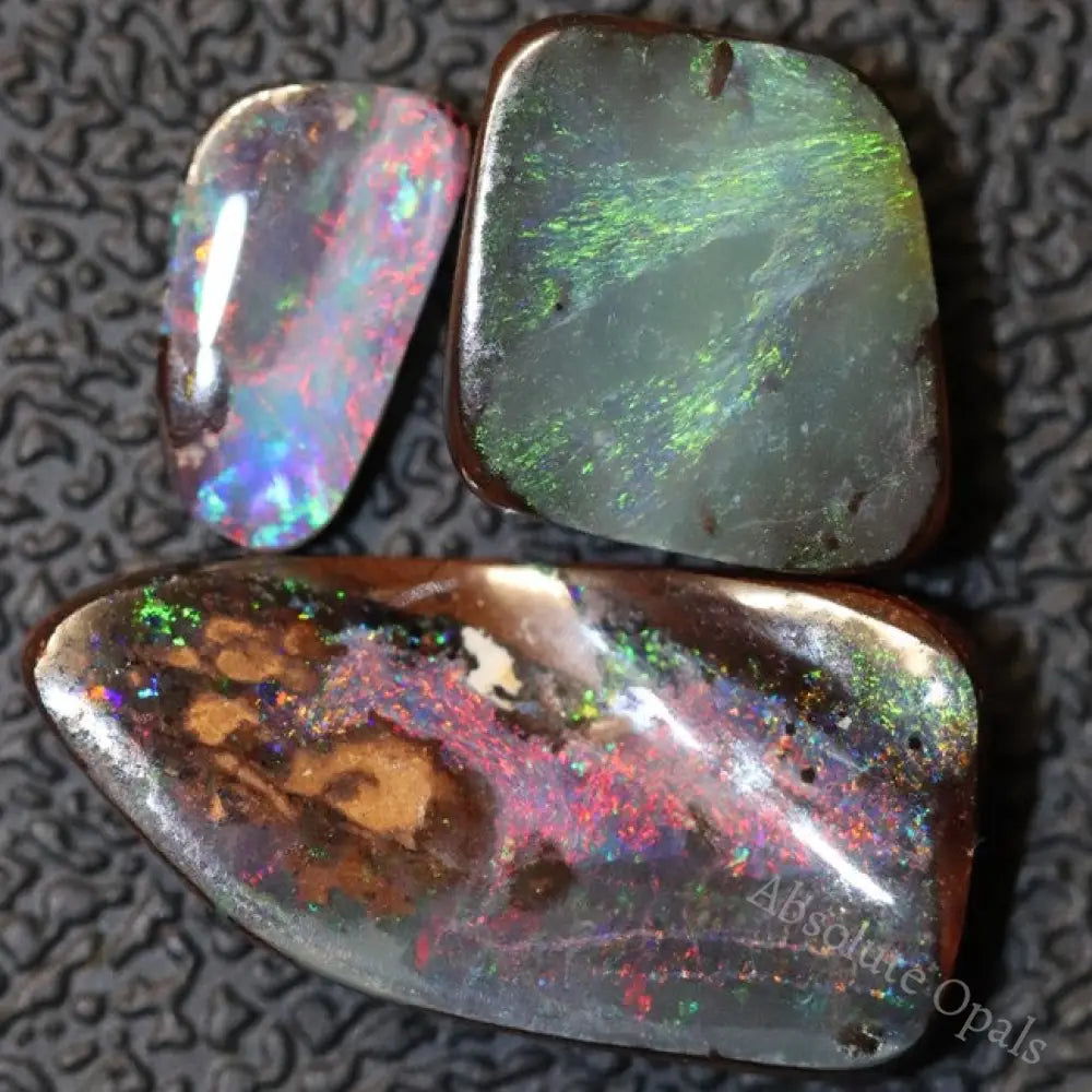 9.76 Cts Australian Boulder Opal Cut Loose Stone Parcel