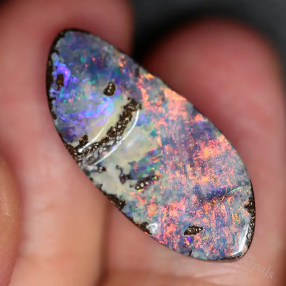 9.80 Cts Australian Boulder Opal Cut Loose Stone