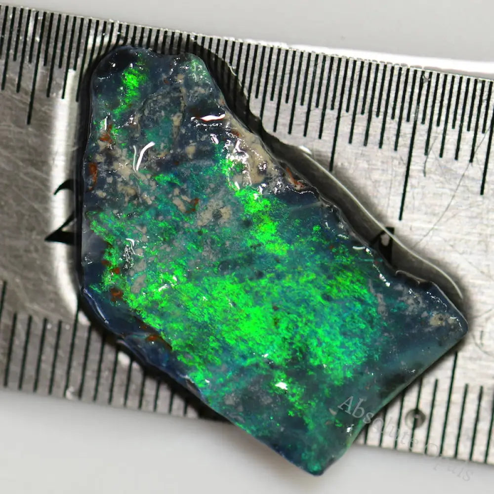 9.9 Cts Australian Rough Black Opal For Carving Lightning Ridge Cmr Single