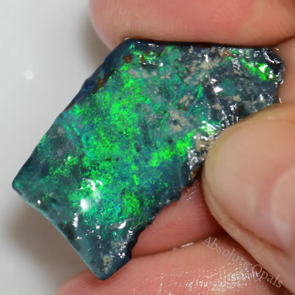 9.9 Cts Australian Rough Black Opal For Carving Lightning Ridge Cmr Single