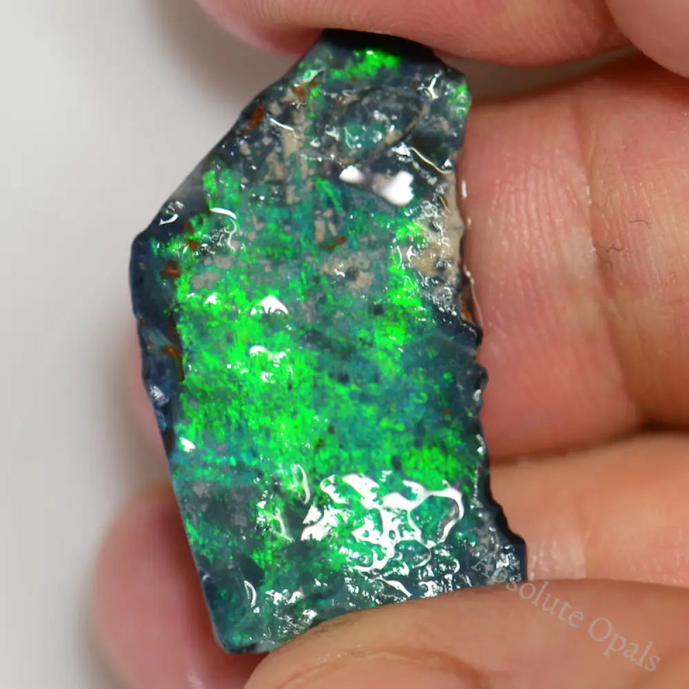 9.9 Cts Australian Rough Black Opal For Carving Lightning Ridge Cmr Single