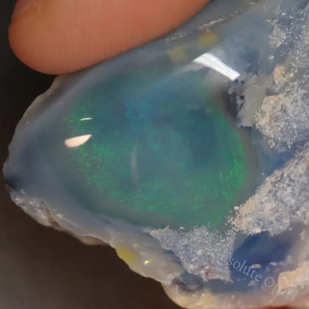 90.50 Cts Australian Semi Black Opal Rough Lightning Ridge Polished Specimen