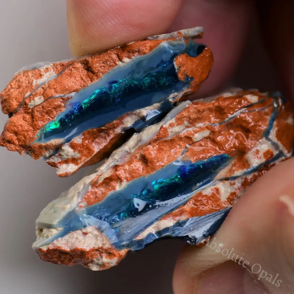 Black rough opal