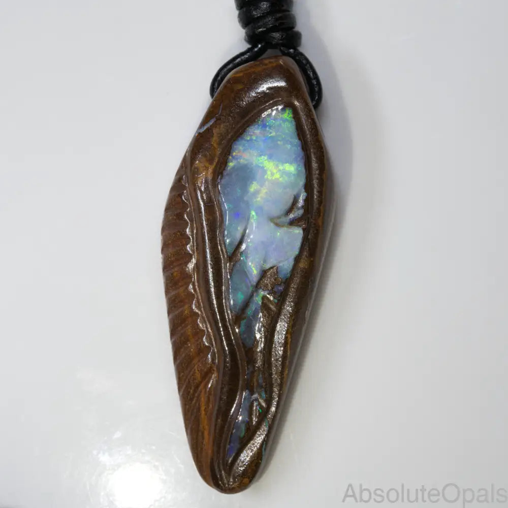 Australian boulder opal pendant